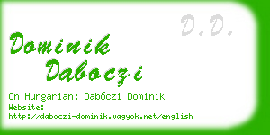 dominik daboczi business card