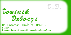 dominik daboczi business card